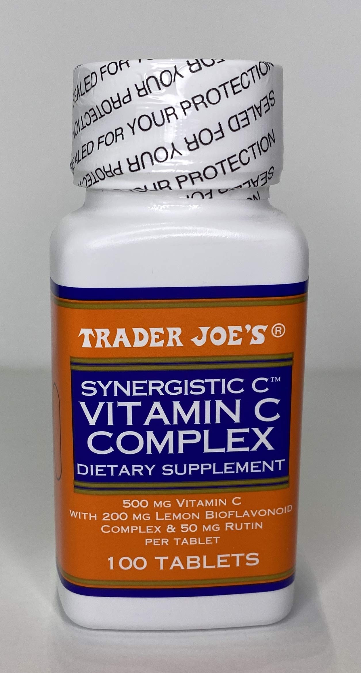 TJ's Vitamin C Complex dietary supplement bottle