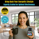 TM NATURALS Sea Moss & Shilajit Capsules held in hand