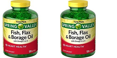 TNDCKP Fish Oil Dietary Supplement pack of 2 bottles with 120 softgels each
