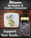 tnvitamins Berberine with Ceylon Cinnamon bottle on a wooden table