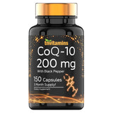 tnvitamins CoQ10 200mg black pepper capsules front view
