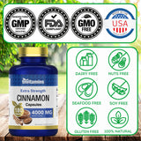 tnvitamins Extra Strength Cinnamon Capsules bottle with measuring spoon
