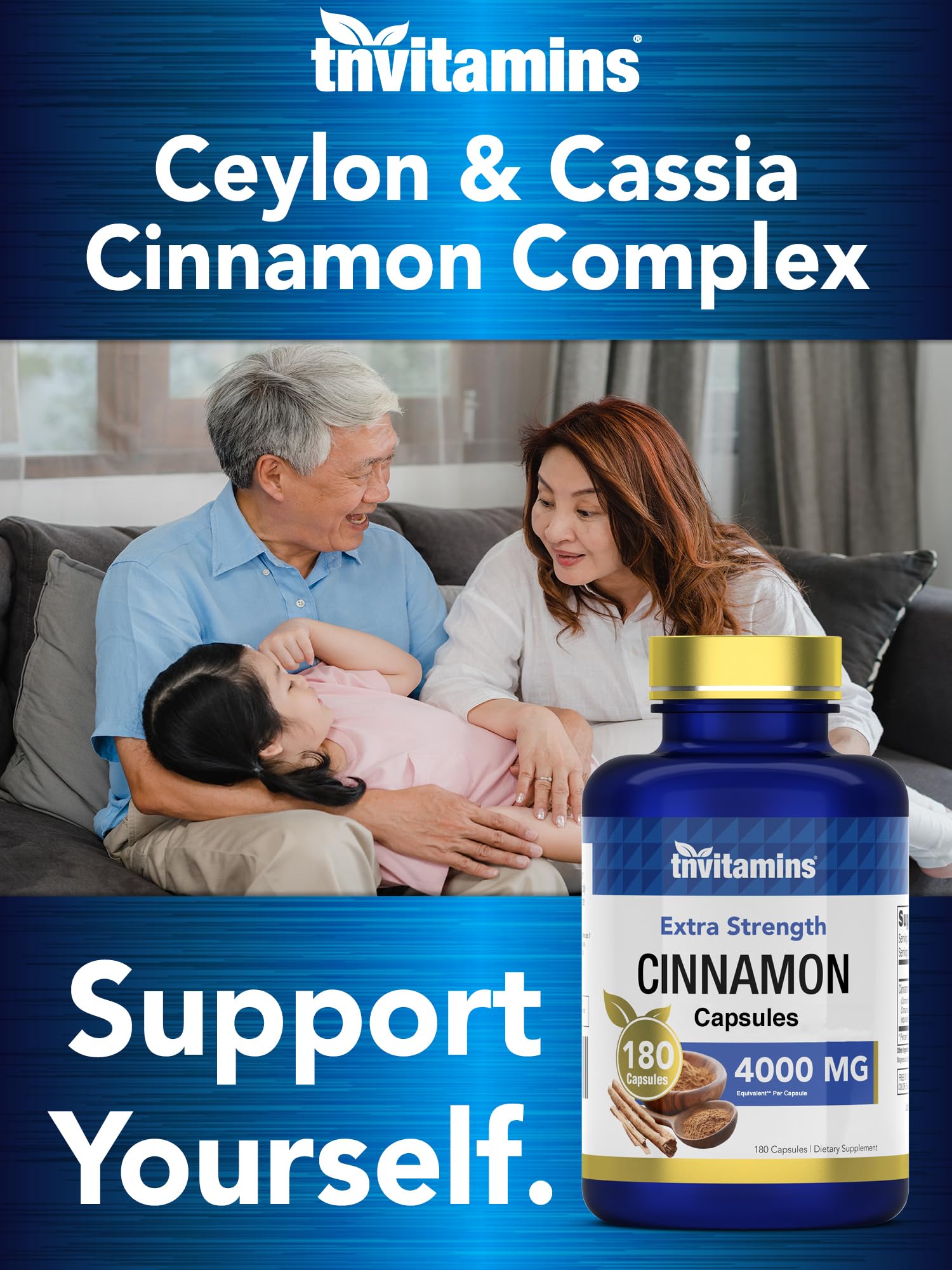 tnvitamins Extra Strength Cinnamon Capsules packaging details
