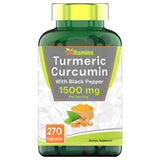tnvitamins Extra Strength Turmeric Curcumin Capsules bottle front view