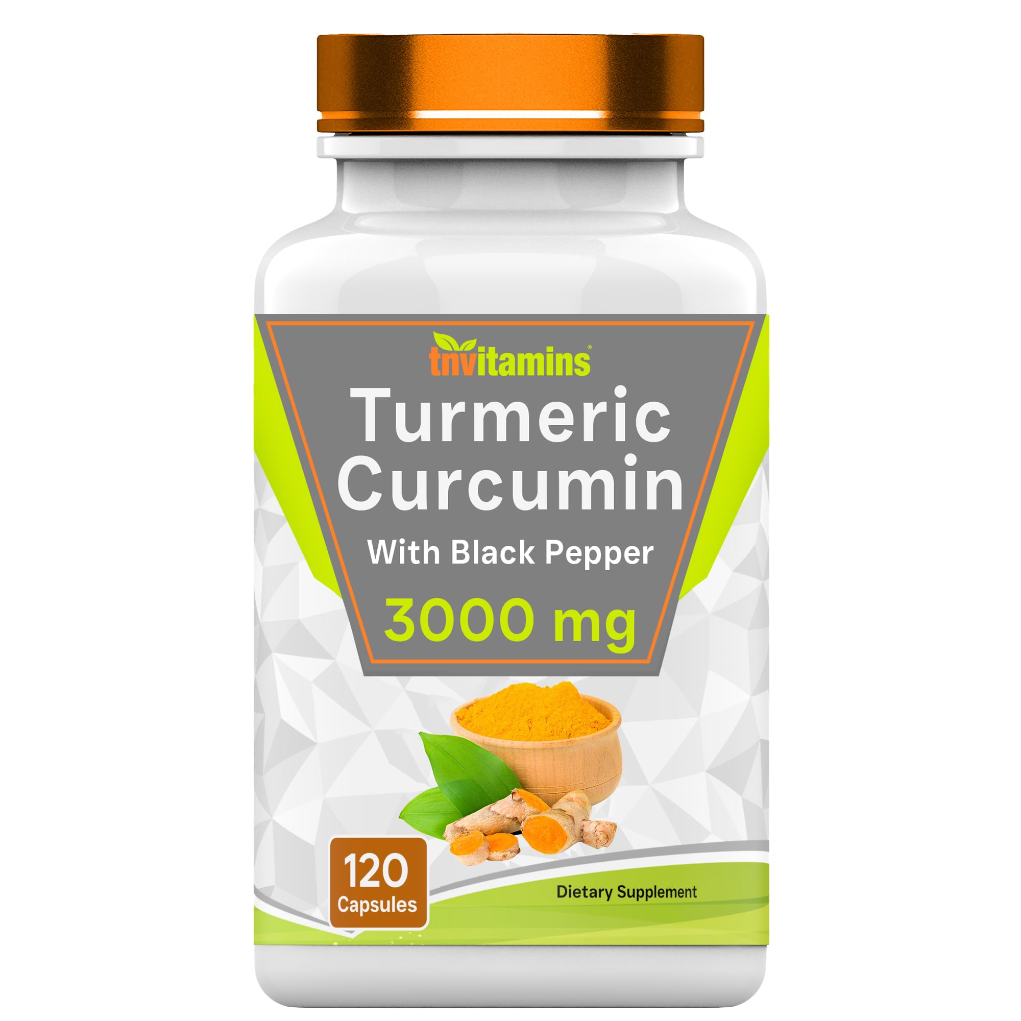 tnvitamins Extra Strength Turmeric Curcumin Capsules front view