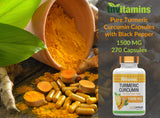 tnvitamins Extra Strength Turmeric Curcumin Capsules with Black Pepper close-up