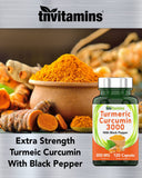 tnvitamins Extra Strength Turmeric Curcumin Capsules with Black Pepper close-up