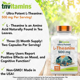 tnvitamins L-Theanine 500mg Capsules bottle with label