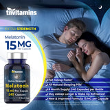 tnvitamins Melatonin 15 MG capsule close-up