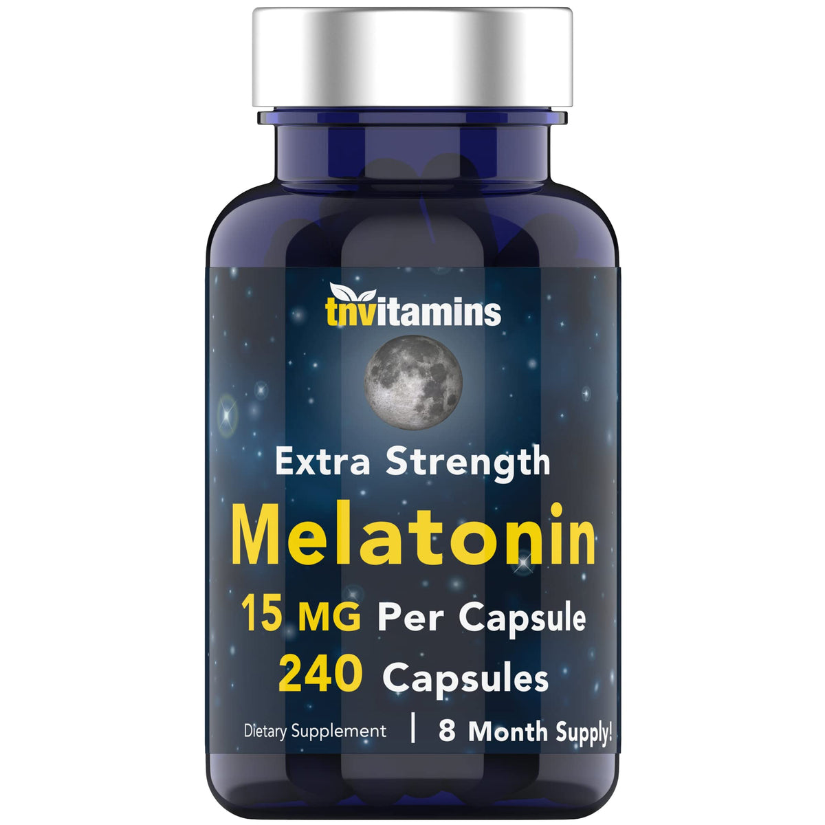 tnvitamins Melatonin 15 MG capsules front view