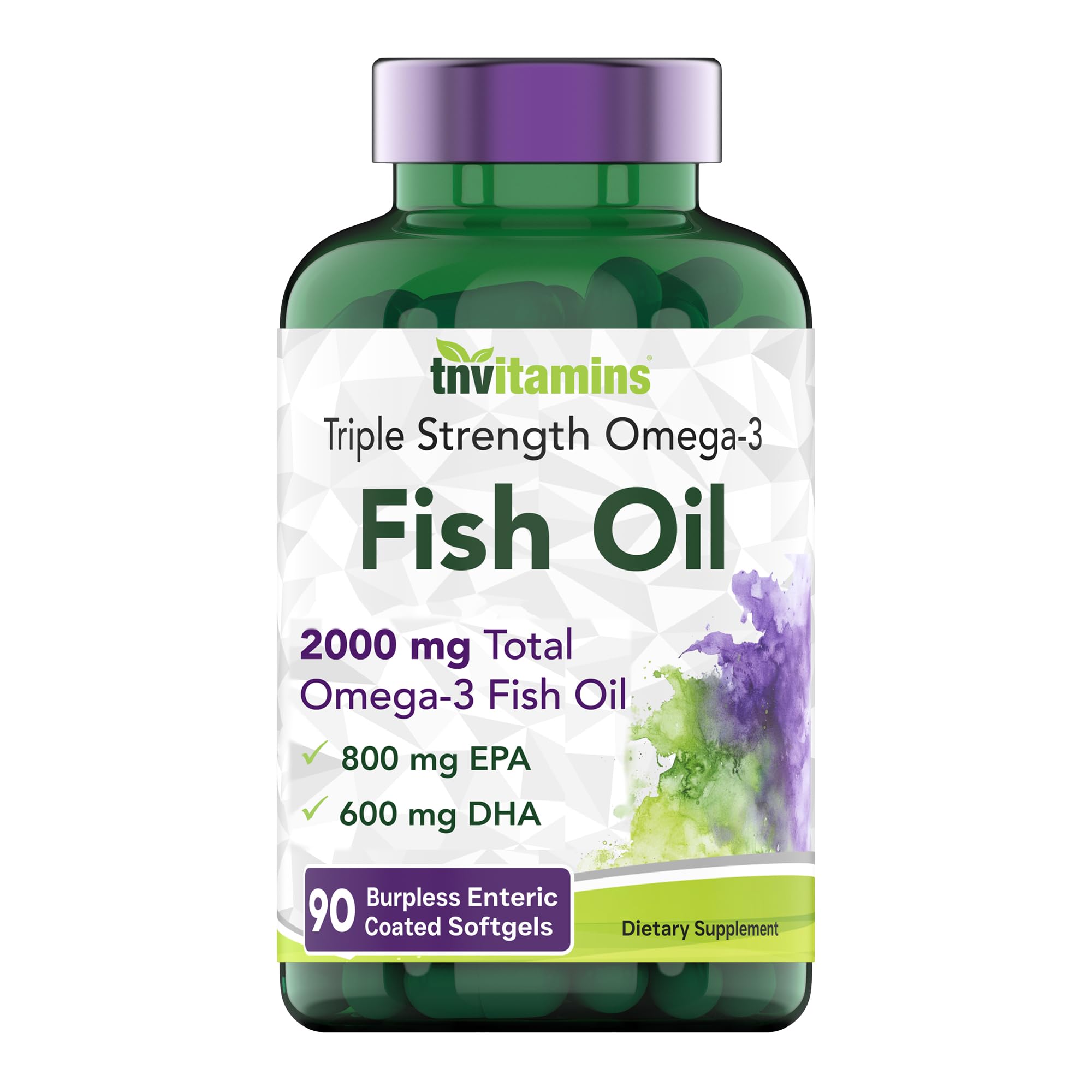 tnvitamins Omega-3 Fish Oil Softgels bottle front view