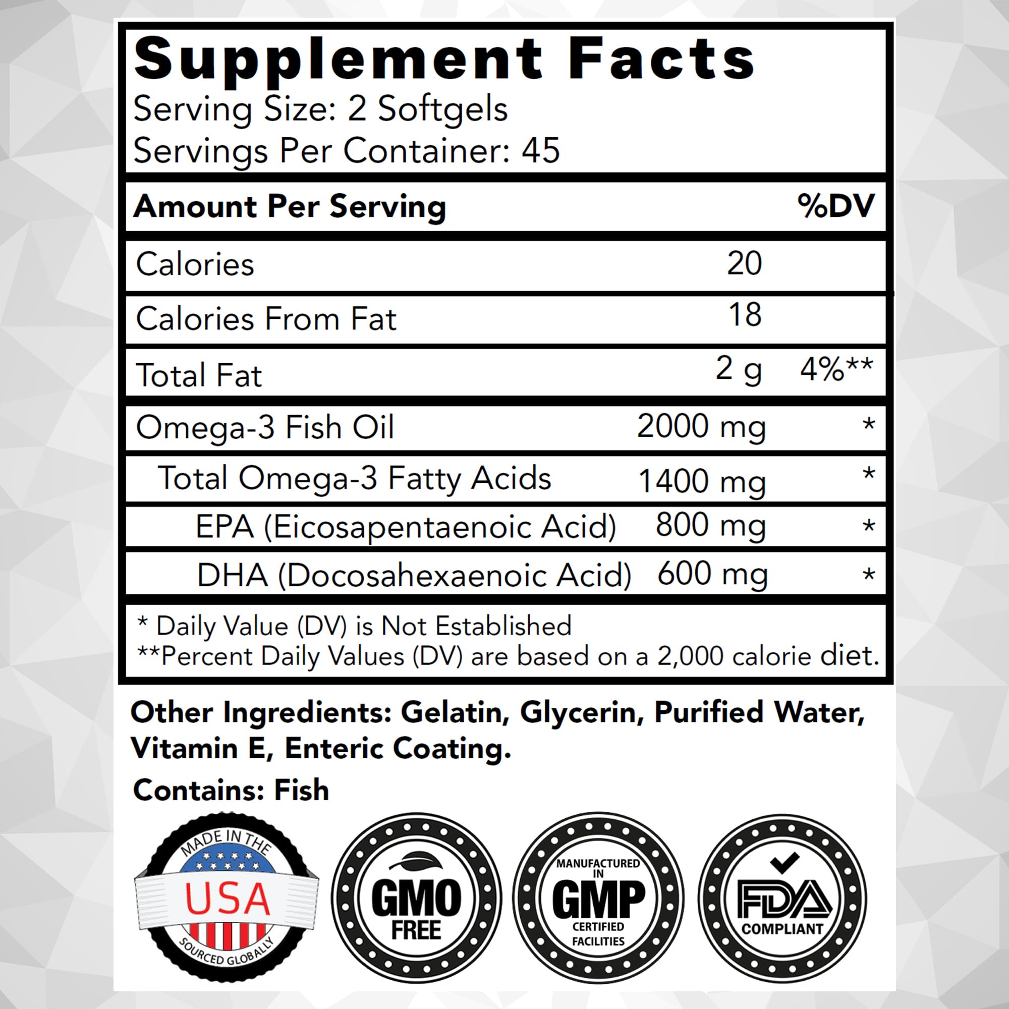tnvitamins Omega-3 Fish Oil Softgels showing 90 count