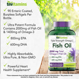 tnvitamins Omega-3 Fish Oil Softgels supplement facts label