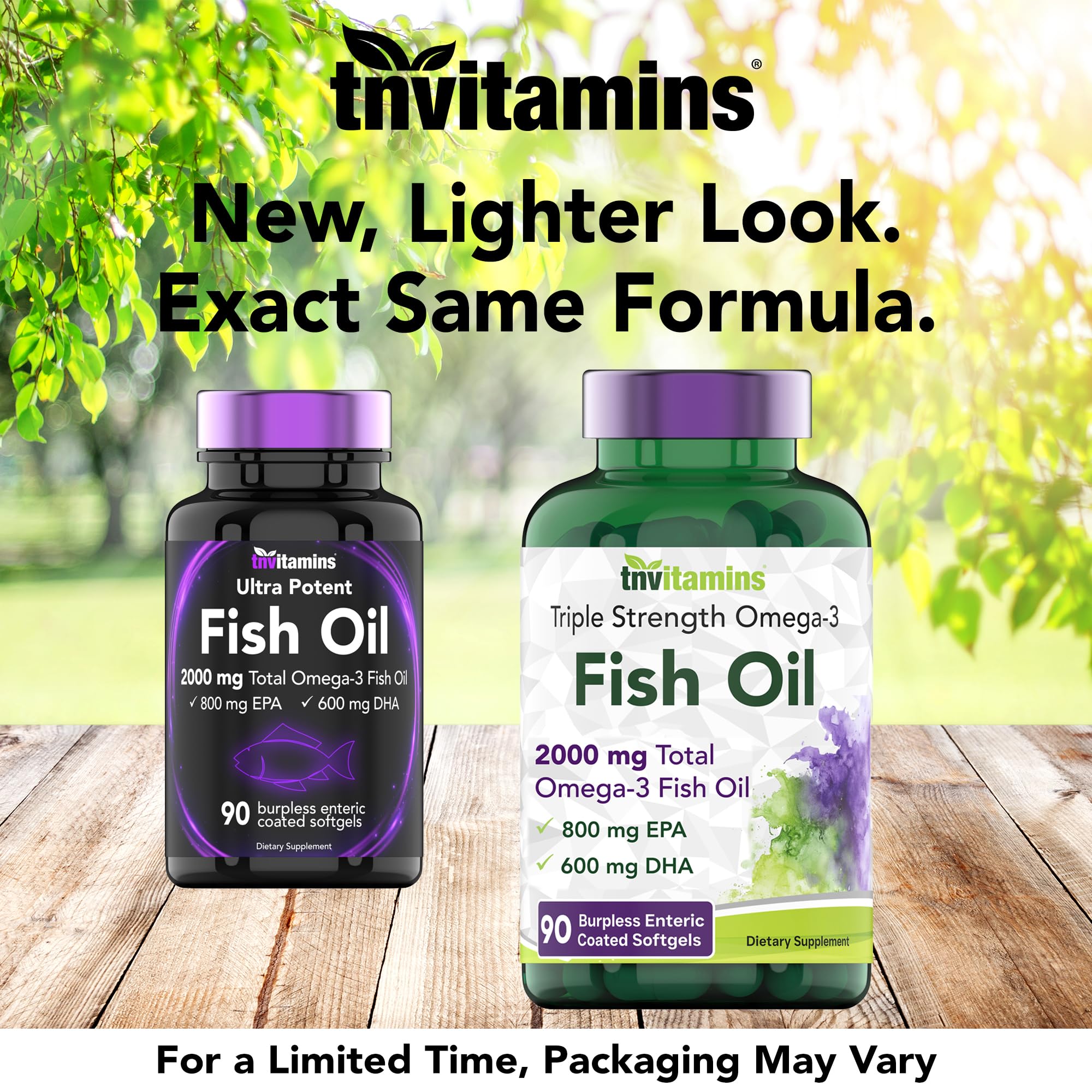 tnvitamins Omega-3 Fish Oil Softgels with enteric coating