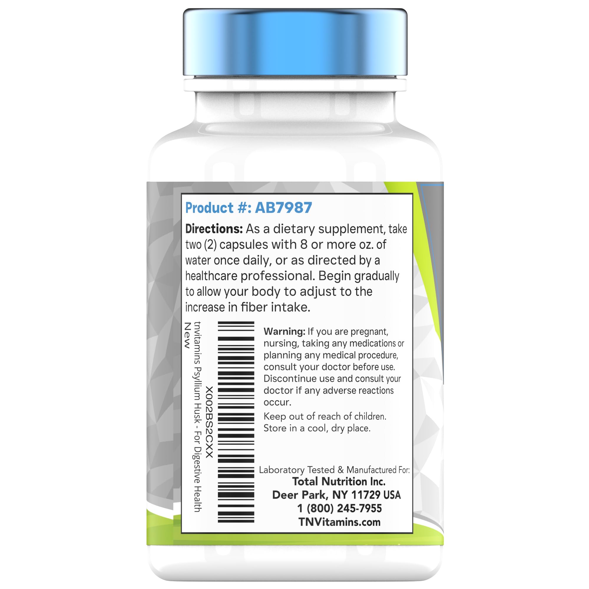 tnvitamins Psyllium Husk Fiber Capsules 1700 MG lifestyle scene