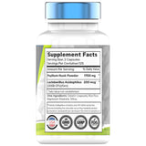 tnvitamins Psyllium Husk Fiber Capsules 1700 MG side view