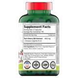 tnvitamins Tart Cherry Capsules 400mg bottle side view