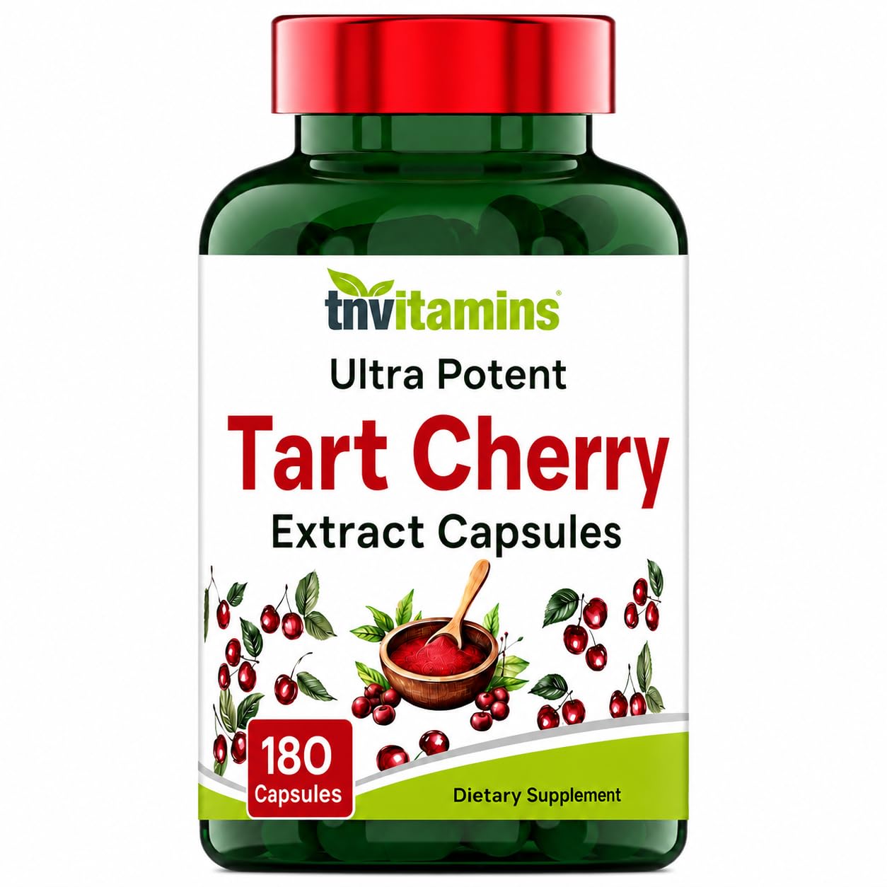 tnvitamins Tart Cherry Capsules 400mg front view