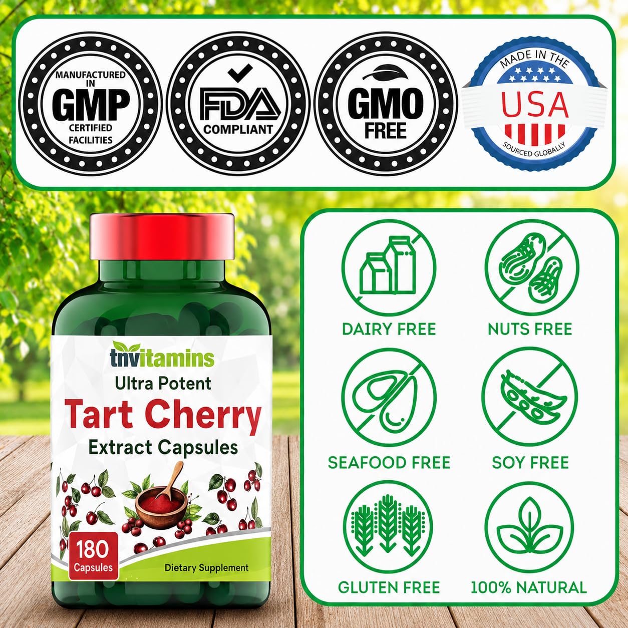 tnvitamins Tart Cherry Capsules 400mg ingredients list