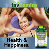 tnvitamins Triple Omega 3-6-9 Supplement 3600mg softgels in hand