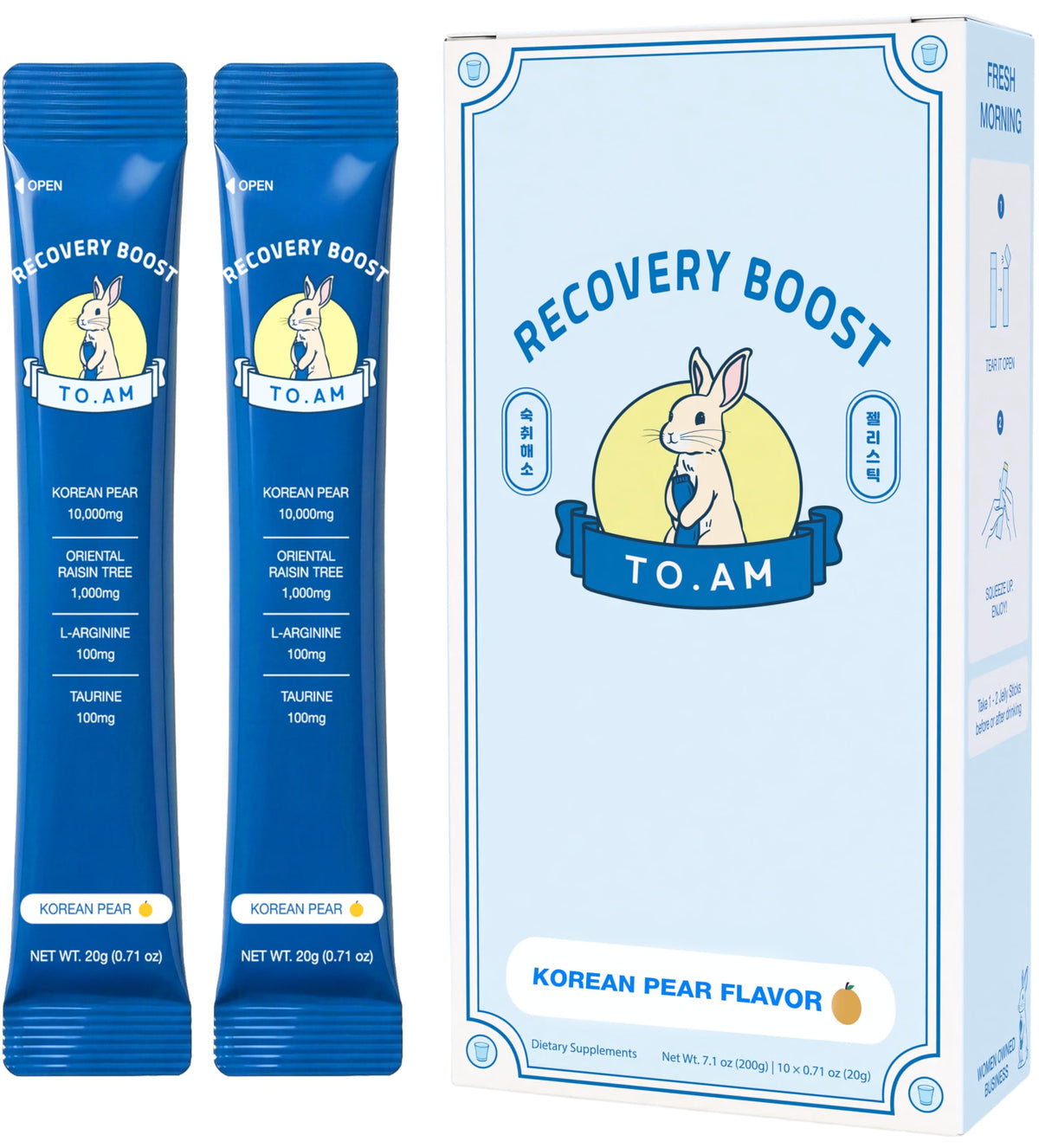 TO. AM Korean Pear use Supplement box front view with 10 sticks