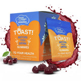Toast! Before You Drink Gummies 4-Pack Cherry front view