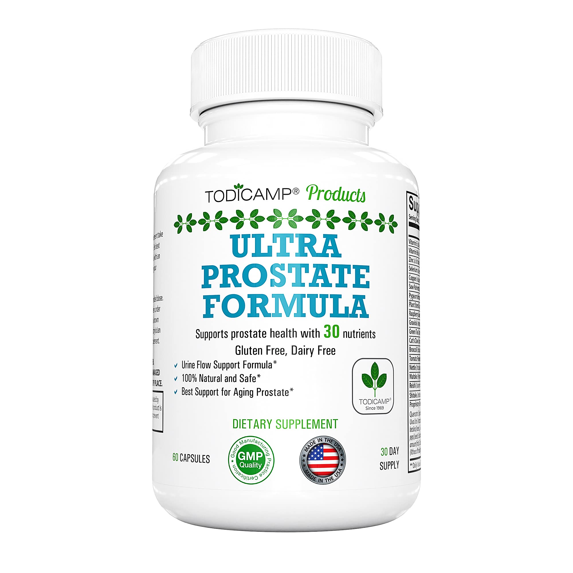 TODICAMP Ultra Prostate Supplement 60 capsules front view