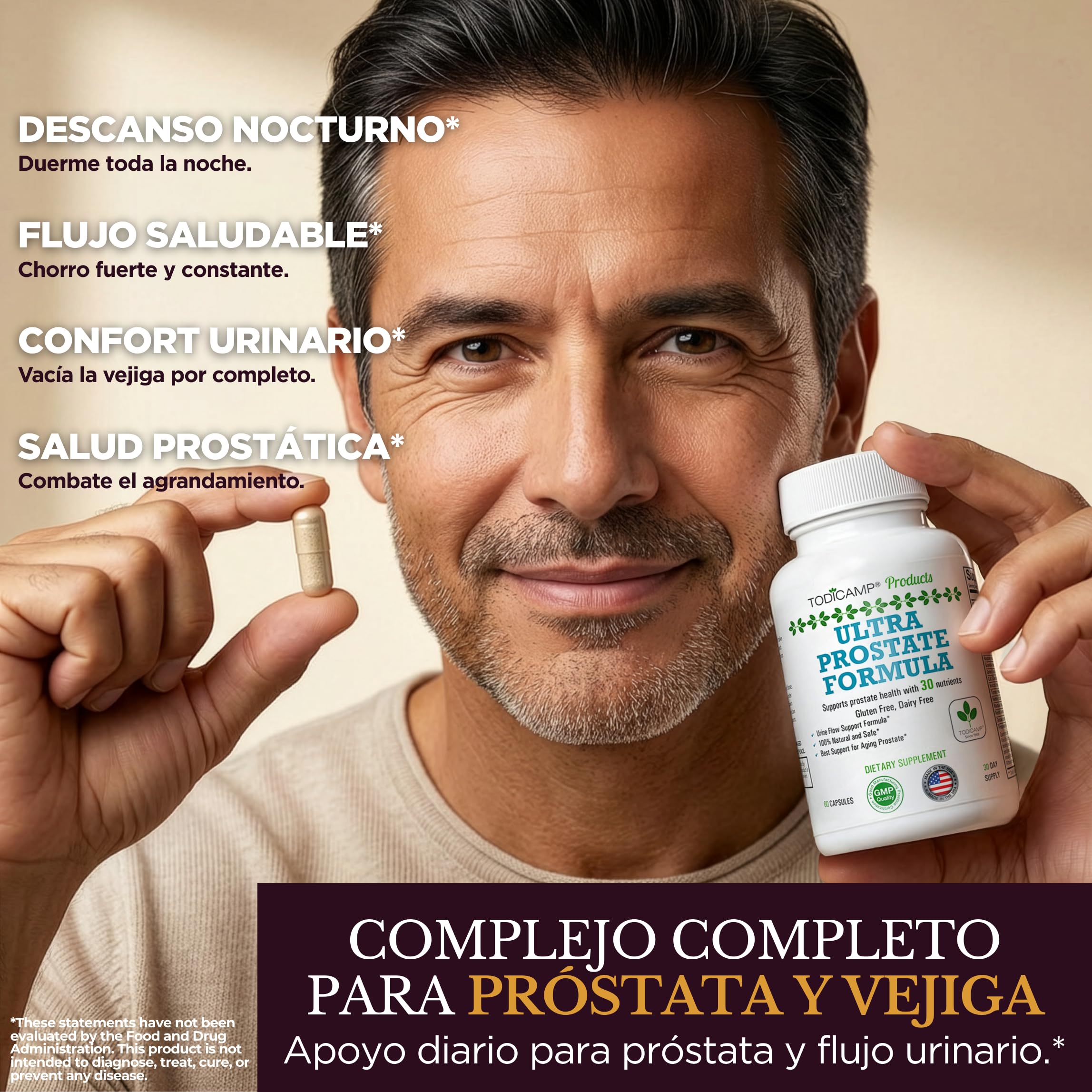 TODICAMP Ultra Prostate Supplement bottle with label