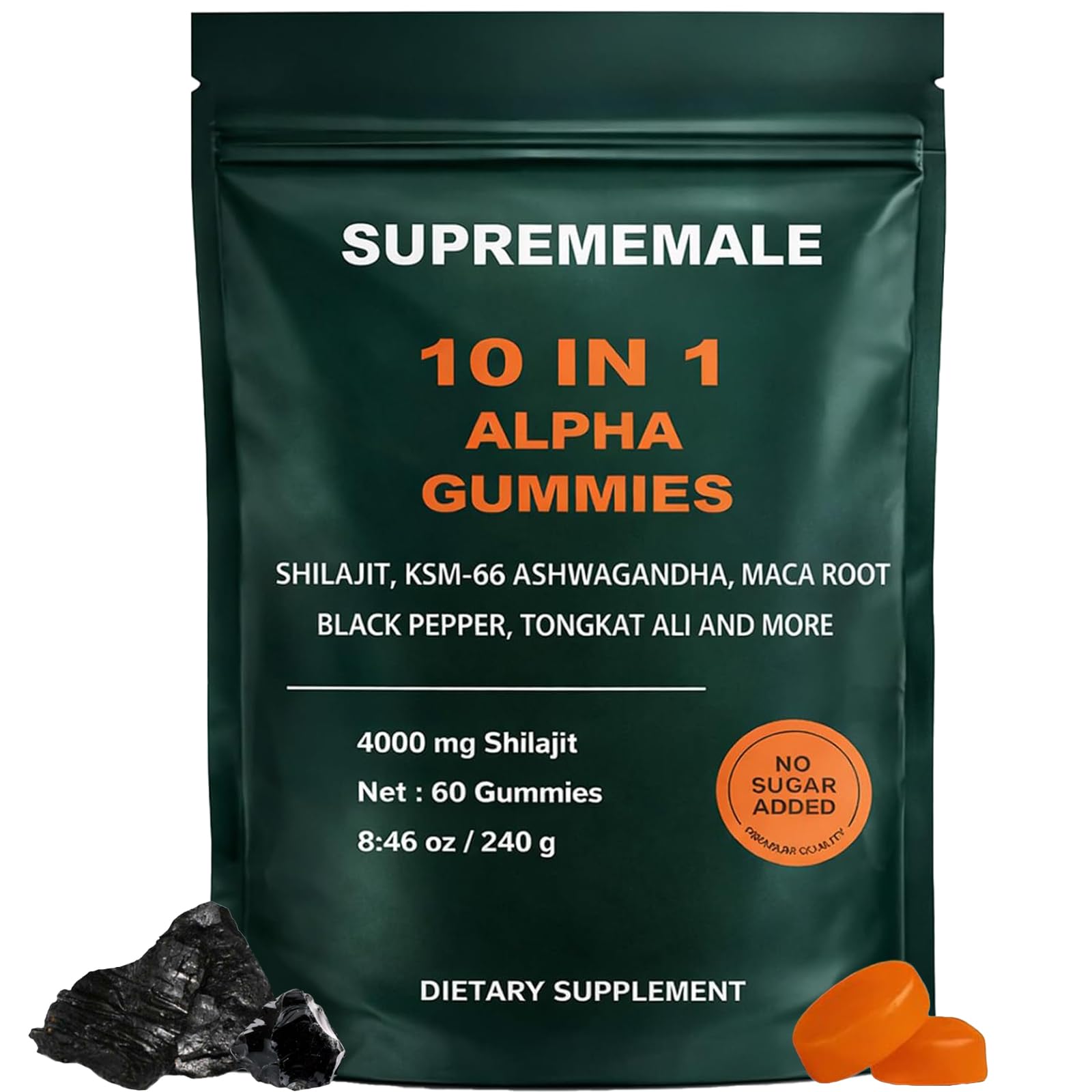 TOGOLIUN Shilajit Alpha Gummies front view with packaging