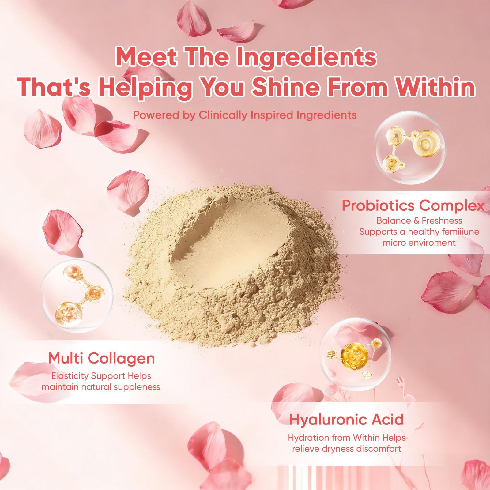 TOGOLIUN Women's Collagen Supplement with a glass of water