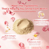 TOGOLIUN Women's Collagen Supplement with a glass of water
