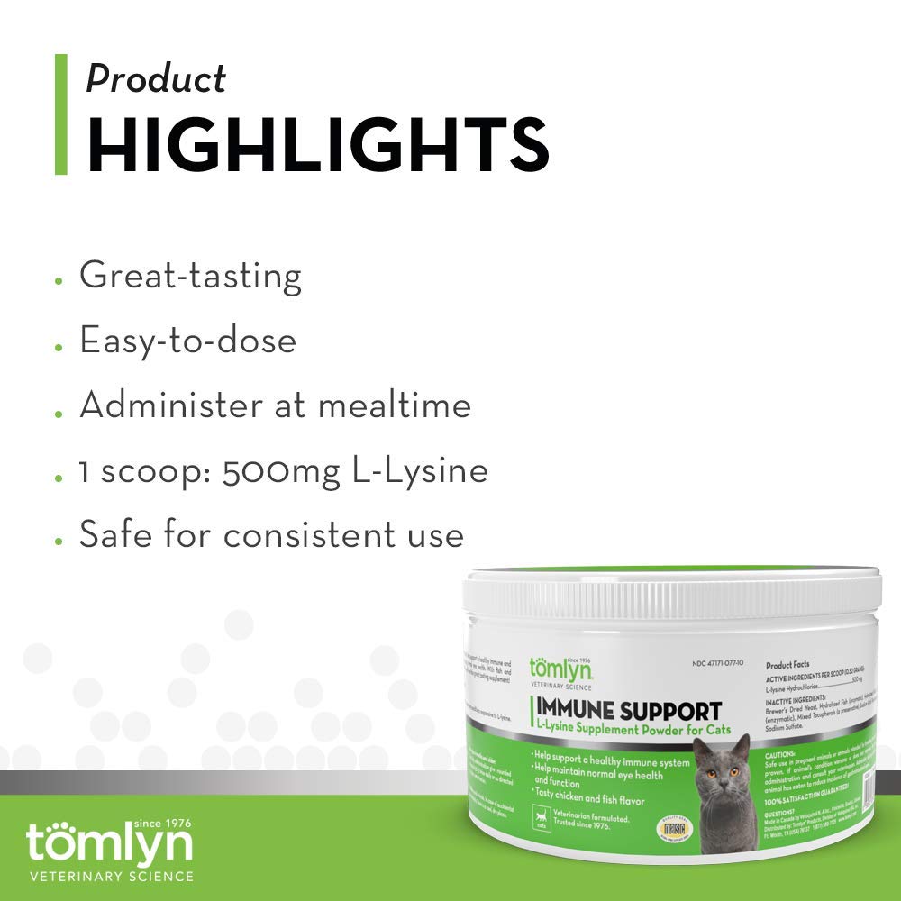TOMLYN L-Lysine Powder for Cats ingredients list