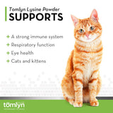 TOMLYN L-Lysine Powder for Cats packaging side view