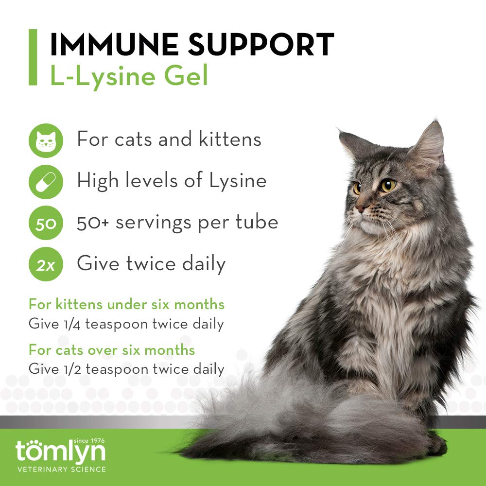 TOMLYN L-Lysine Supplement for Cats gel being applied