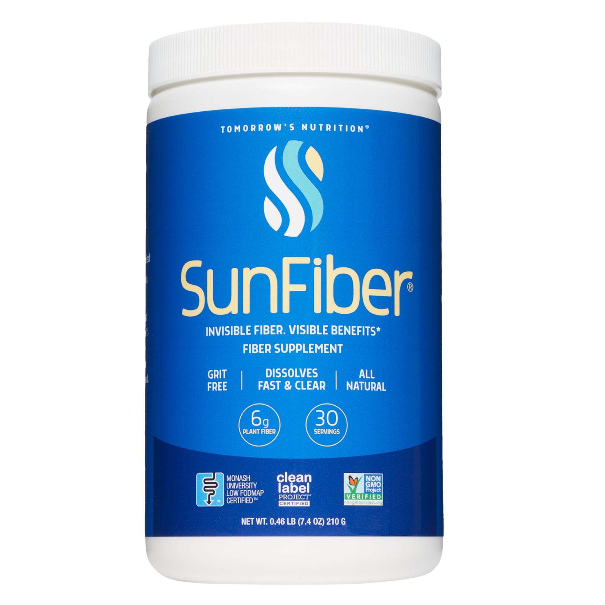Tomorrow's Nutrition Sunfiber Dietary Fiber Supplement 300g front view