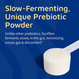 Tomorrow's Nutrition Sunfiber Dietary Fiber Supplement 300g scooped into a smoothie