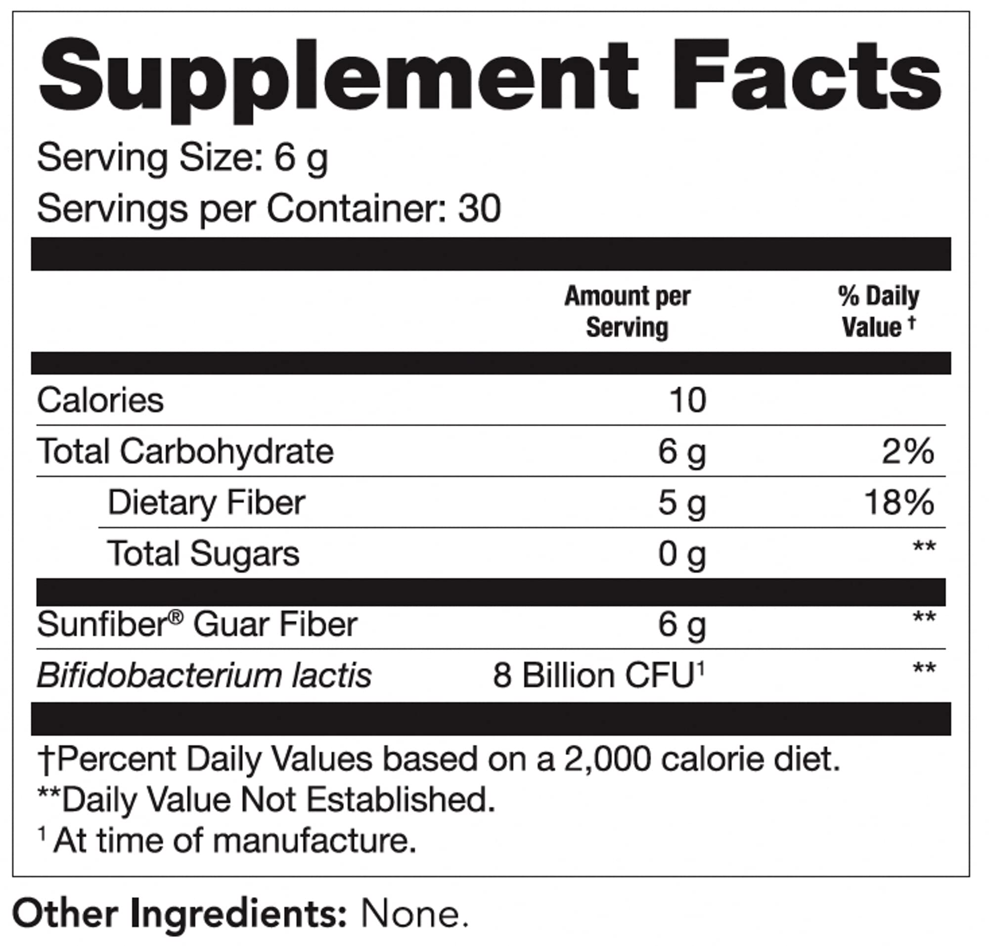 Tomorrow's Nutrition Sunfiber GI Prebiotic Powder 220g packaging