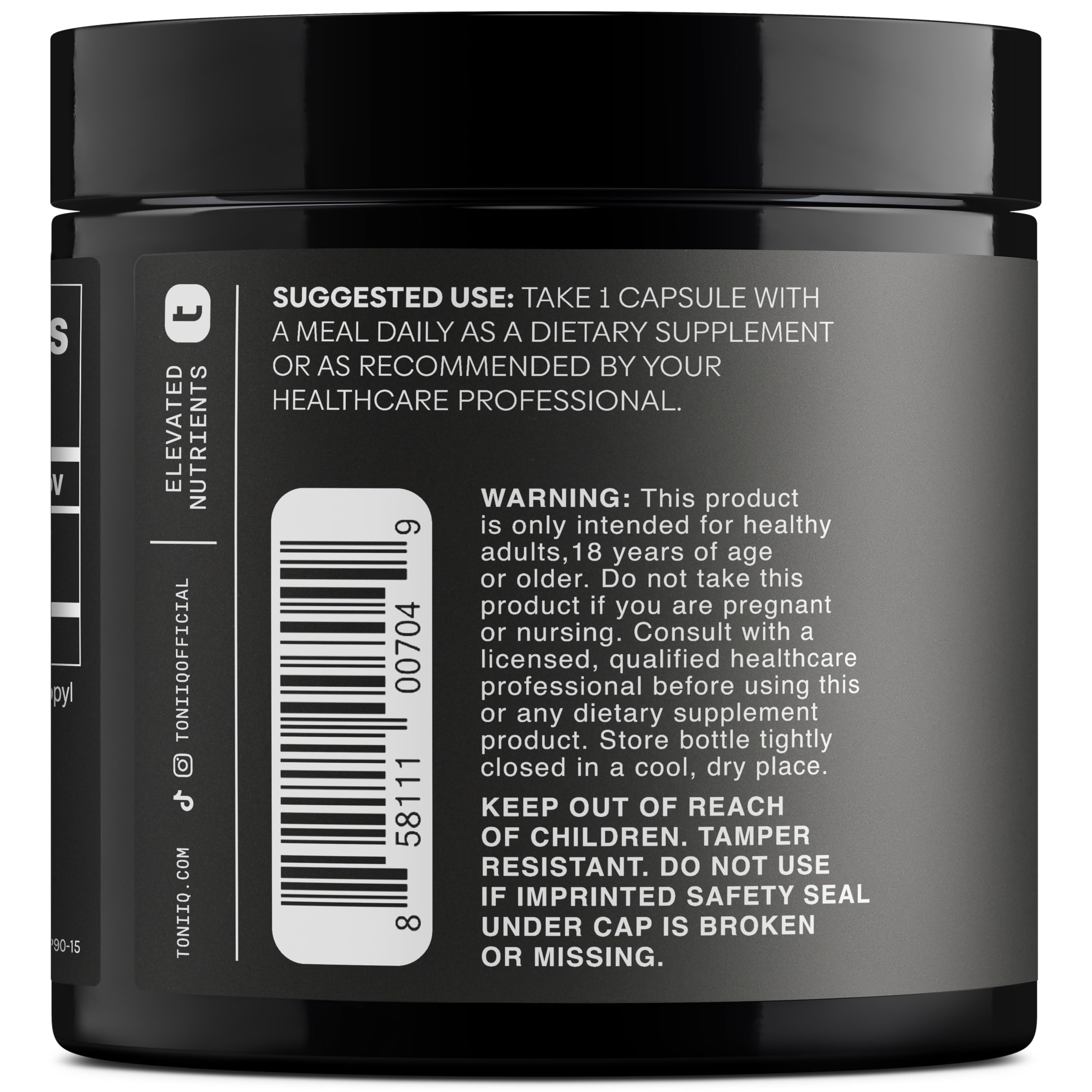 Toniiq 5-HTP Capsules 200mg with measuring spoon