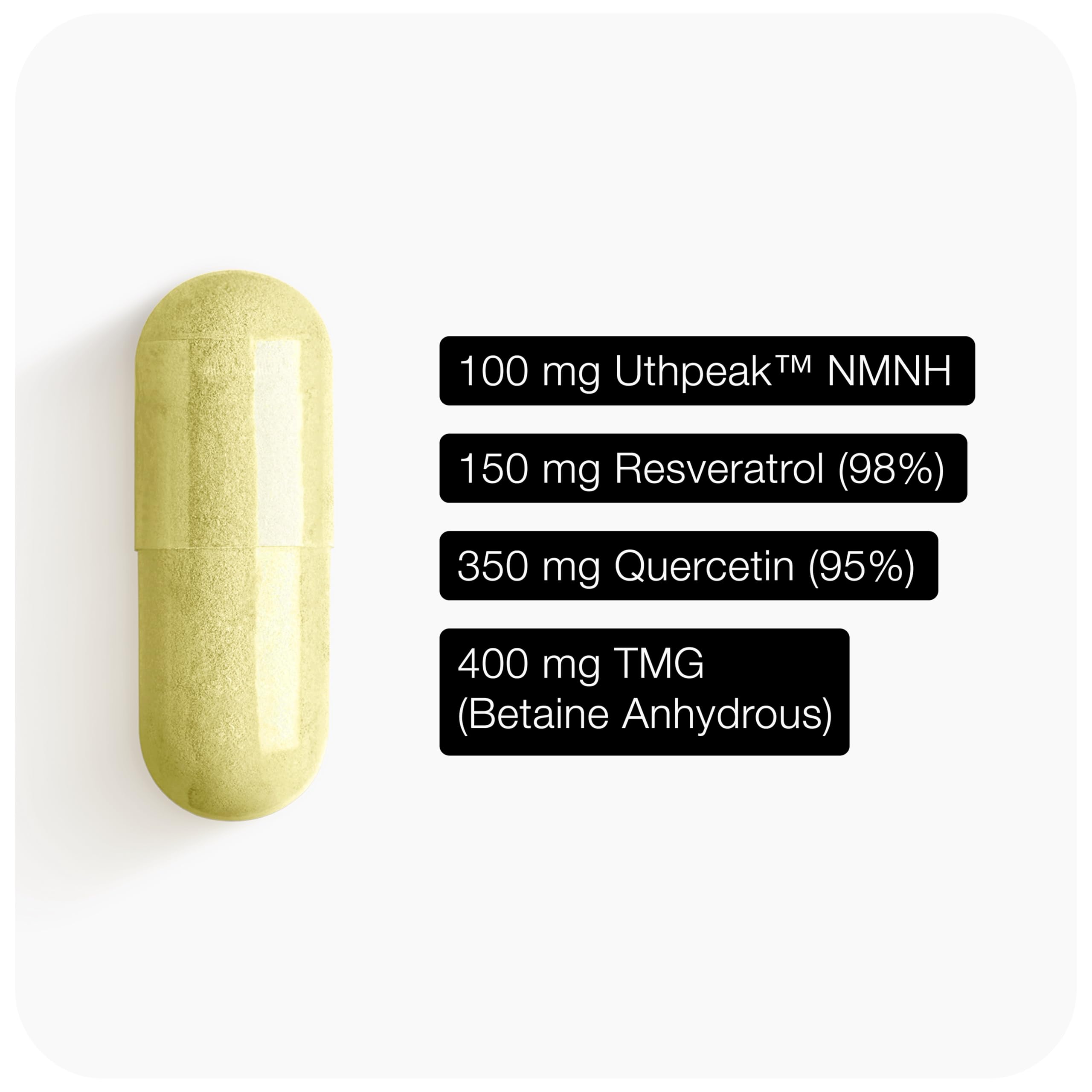 Toniiq B3 (Niacin) Supplement 1000mg NMNH Complex with a glass of water