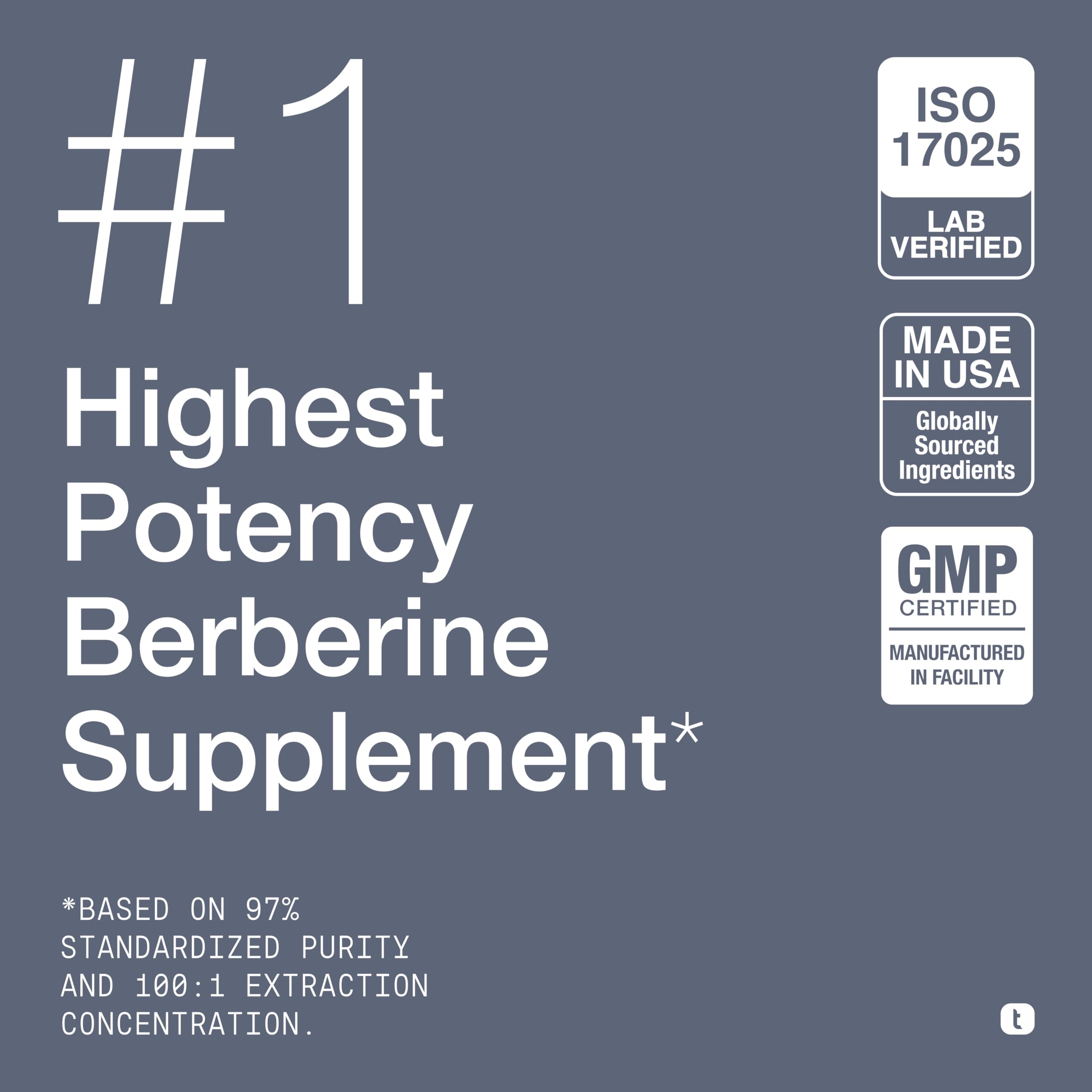 Toniiq Berberine 100g top view of the bottle
