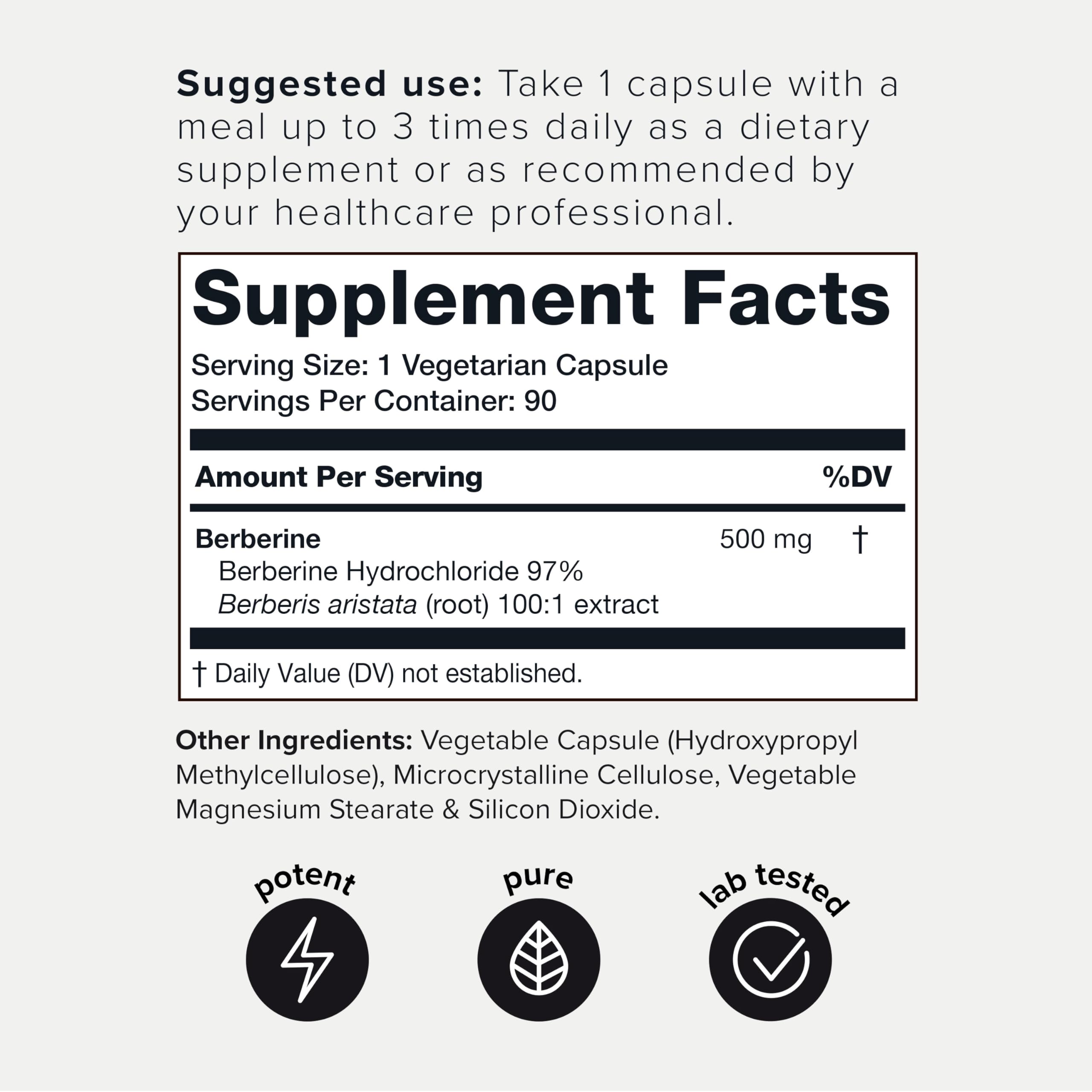 Toniiq Berberine 100g with a measuring spoon for dosage