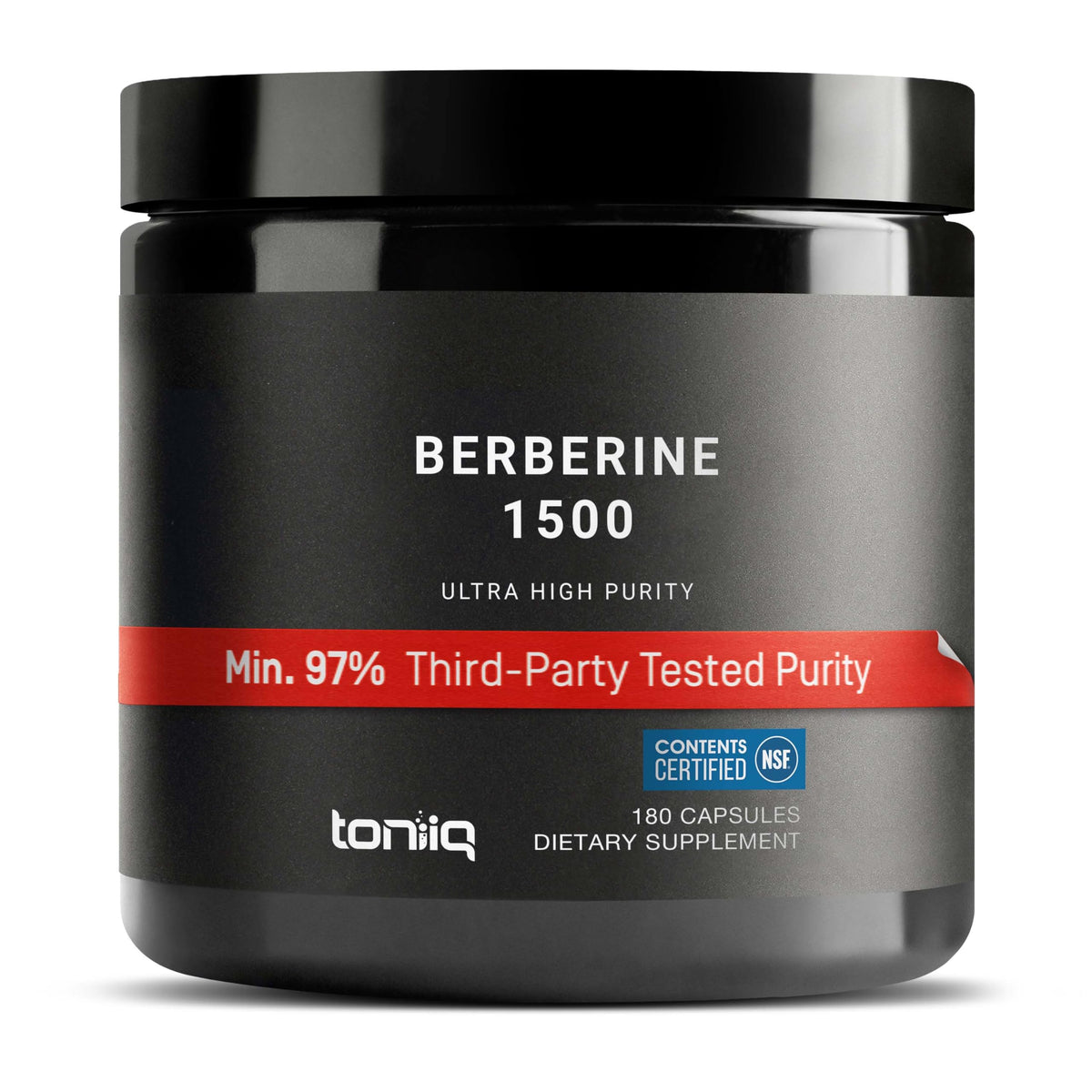 Toniiq Berberine 97% Pure Herbal Supplement front view
