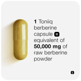 Toniiq Berberine 97% Pure Herbal Supplement ingredients list