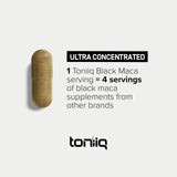 Toniiq Black Maca Capsules 2000mg bottle with label