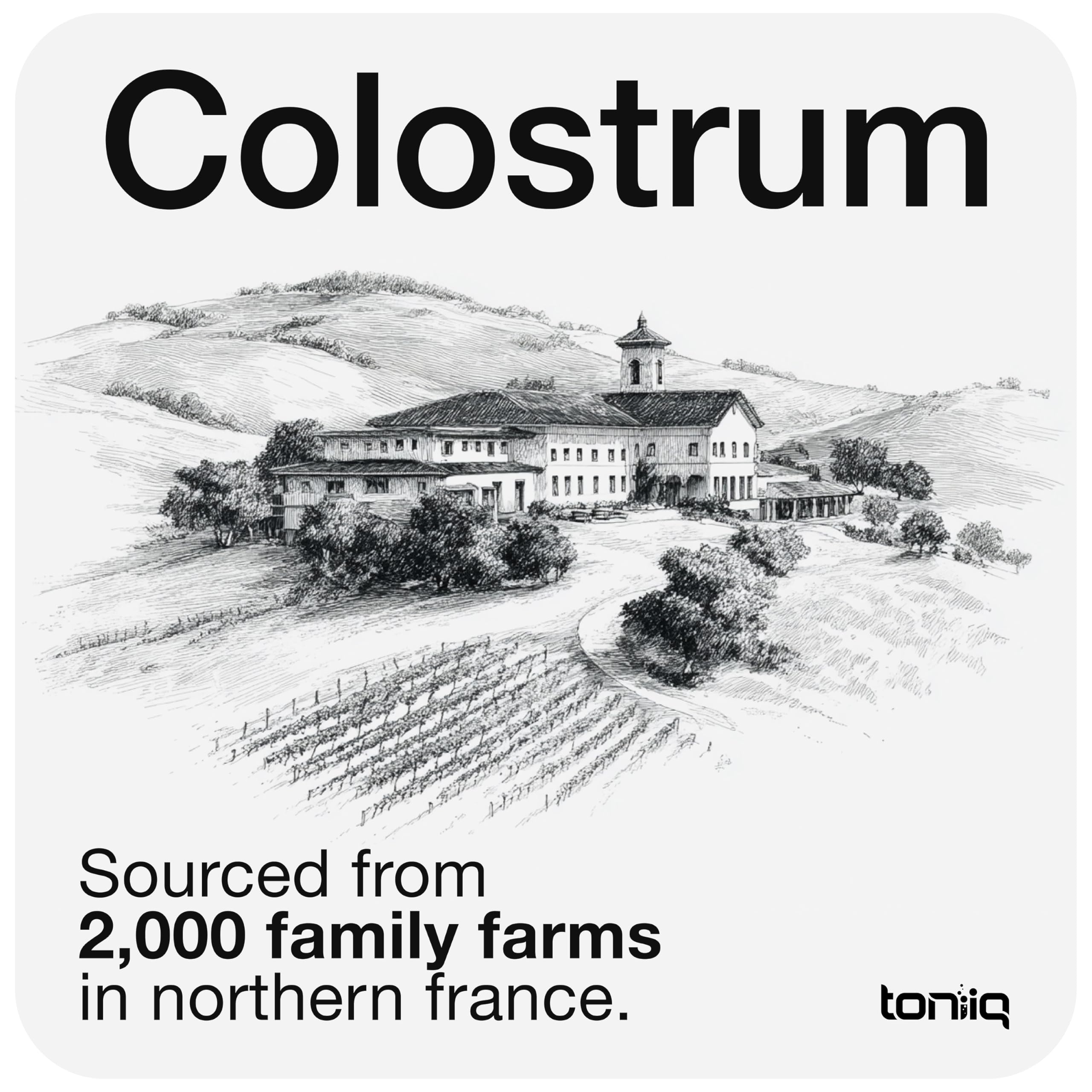 Toniiq Bovine Colostrum Powder nutritional information