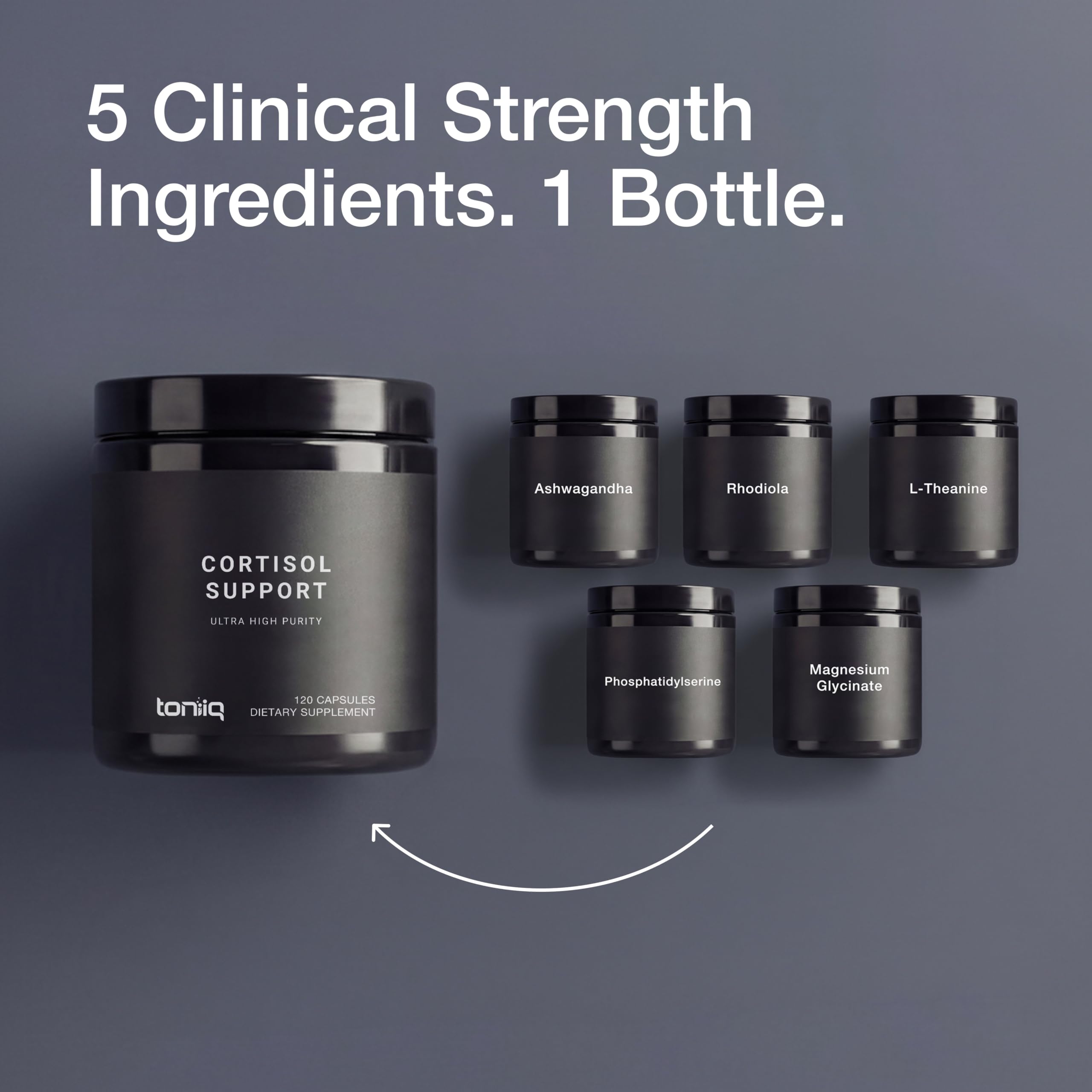 Toniiq Calm Balanced-Strength 5-in-1 Adrenal Extracts lifestyle scene