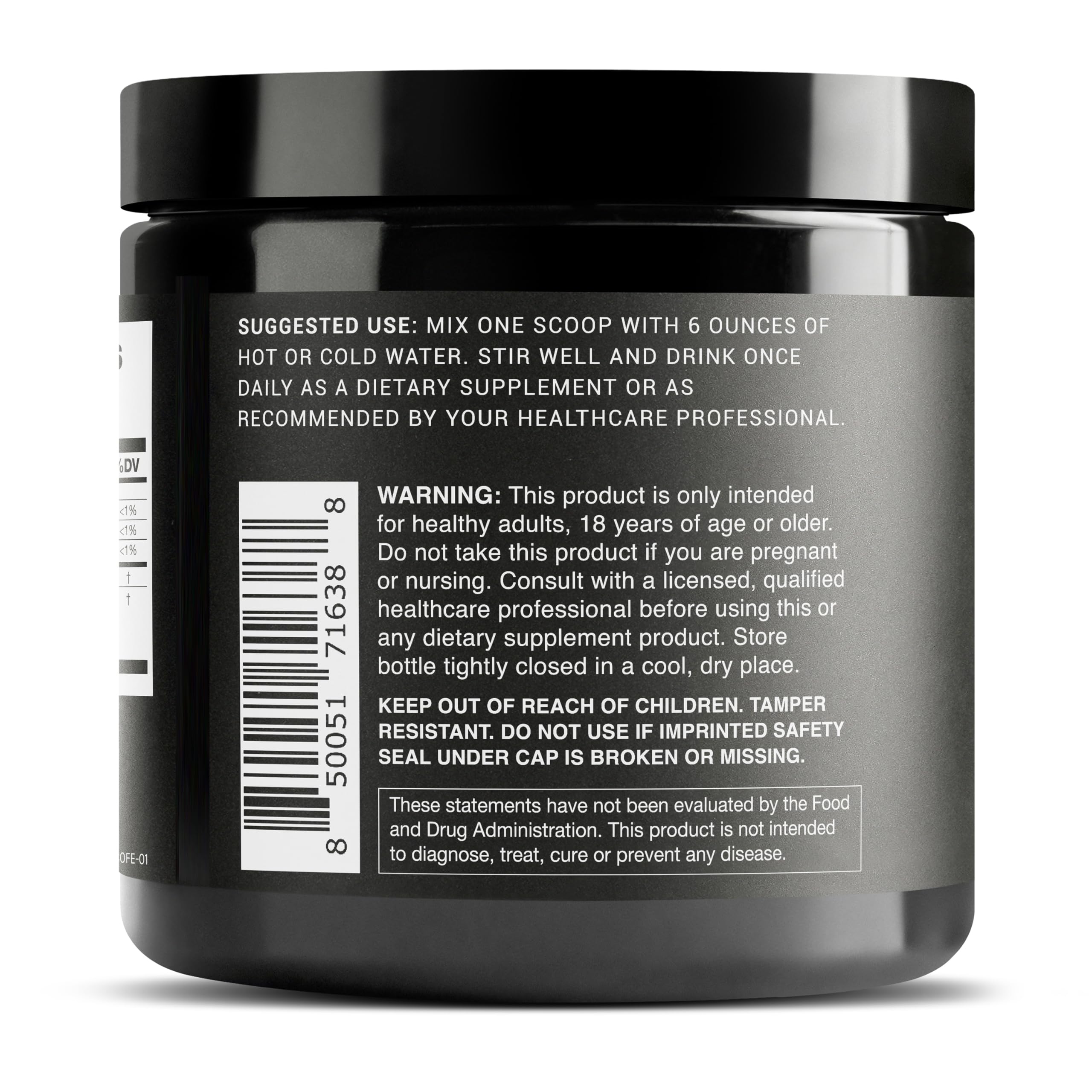 Toniiq Functional Mushroom Coffee packaging back view