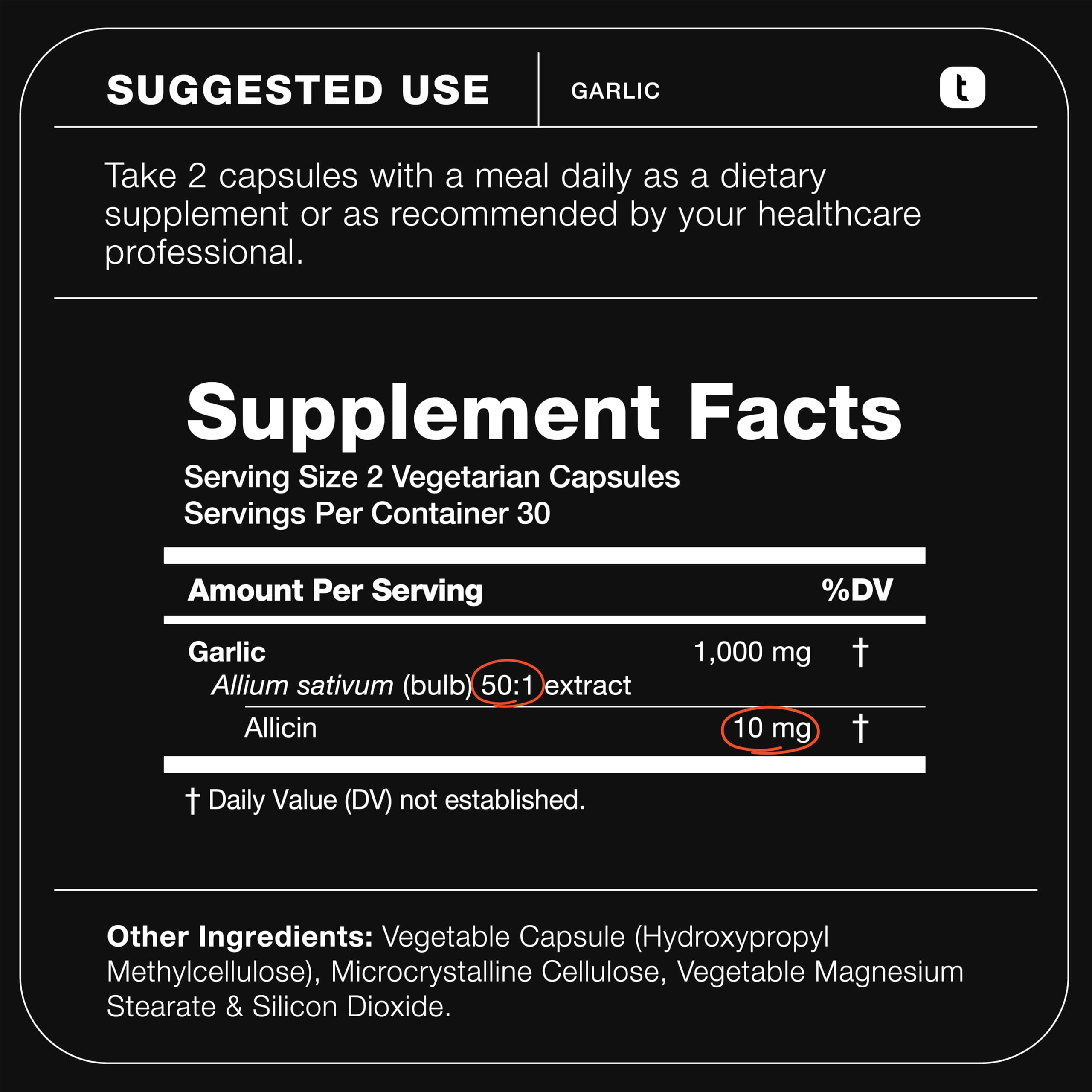 Toniiq Garlic Extract 1000mg capsules in a lifestyle setting