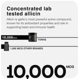 Toniiq Garlic Extract 1000mg capsules showing label details