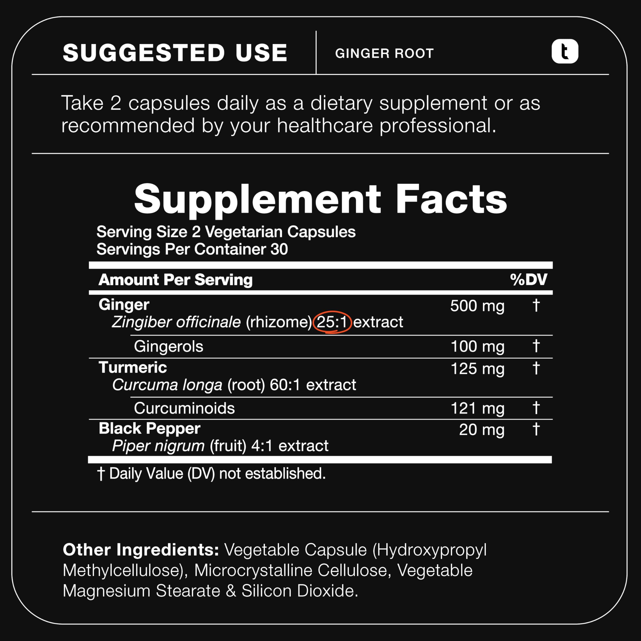 Toniiq Ginger Extract Supplement 500mg in lifestyle setting